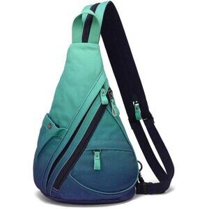 Canvas Sling Bag - Small Crossbody Backpack Shoulder Casual Daypack
